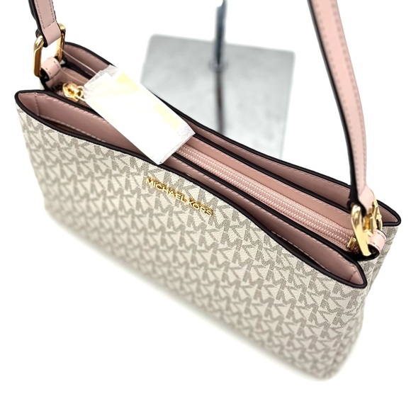 Michael Kors Trisha MD Triple Compartment Xbody Bag & Double Zip Wallet Set - Picture 6 of 12